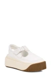 Ugg Women's Ez-duzzit T-strap Platform Flats In White