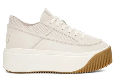 Pre-owned Ugg Ezduzzit Lace (women's) Sneakers In White