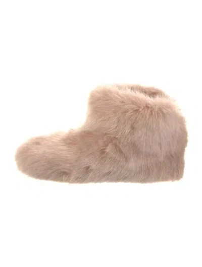 Pre-owned Ugg Faux Fur Boots In Pink