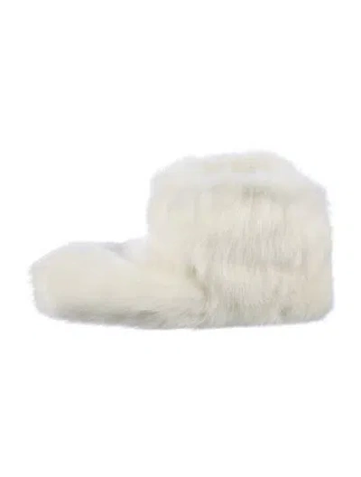 Pre-owned Ugg Faux Fur Boots In White