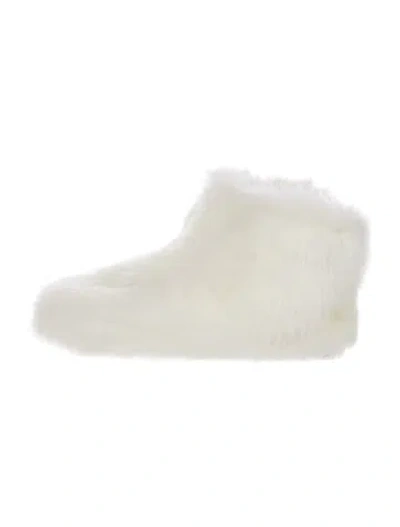 Pre-owned Ugg Faux Fur Boots In White