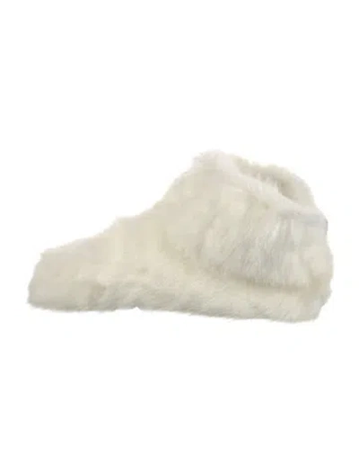Pre-owned Ugg Faux Fur Boots In White