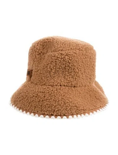 Pre-owned Ugg Faux Fur Bucket Hat In Brown