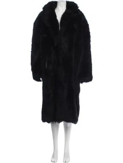 Pre-owned Ugg Faux Fur Coat In Black