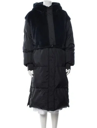 Pre-owned Ugg Faux Fur Coat In Blue