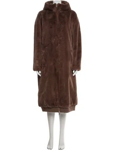 Pre-owned Ugg Faux Fur Coat In Brown