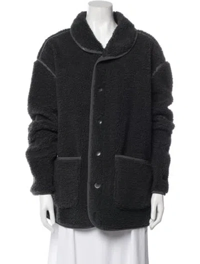 Pre-owned Ugg Faux Fur Coat In Gray