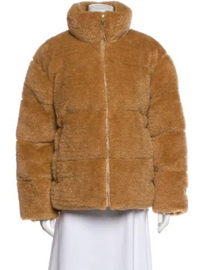 Pre-owned Ugg Faux Fur Coat In Neutral