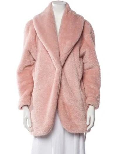Pre-owned Ugg Faux Fur Coat In Pink