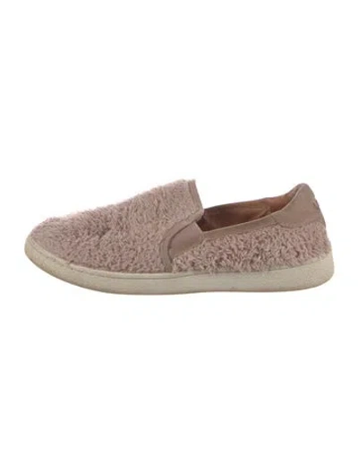 Pre-owned Ugg Faux Fur Espadrilles In Pink