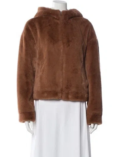 Pre-owned Ugg Faux Fur Faux Fur Coat In Brown