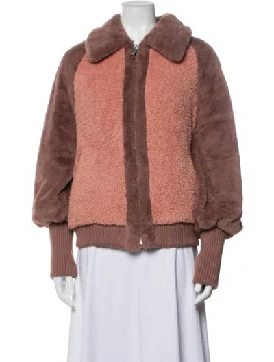Pre-owned Ugg Faux Fur Faux Fur Jacket In Pink