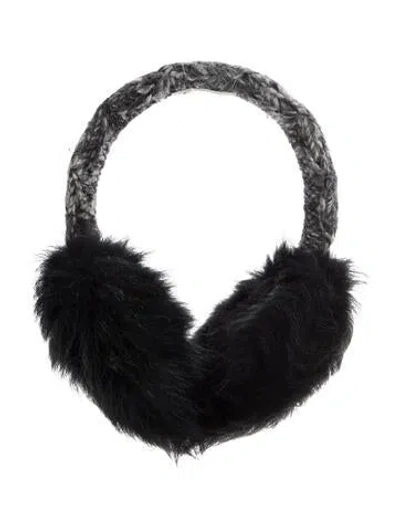 Pre-owned Ugg Faux Fur Headband In Grey