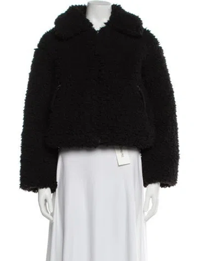 Pre-owned Ugg Faux Fur Jacket In Black