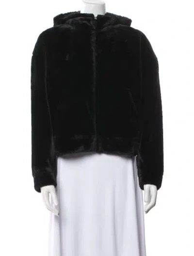 Pre-owned Ugg Faux Fur Jacket In Black