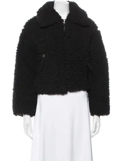 Pre-owned Ugg Faux Fur Jacket In Black