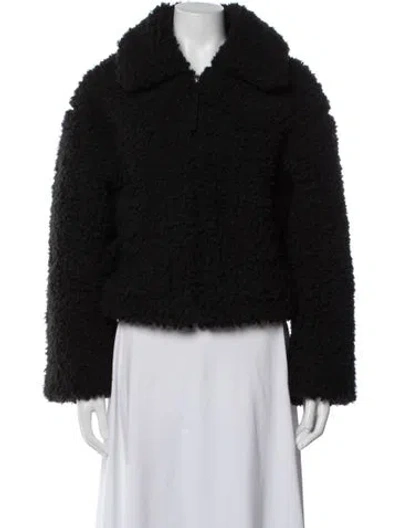 Pre-owned Ugg Faux Fur Jacket In Black
