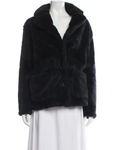 Pre-owned Ugg Faux Fur Jacket In Black