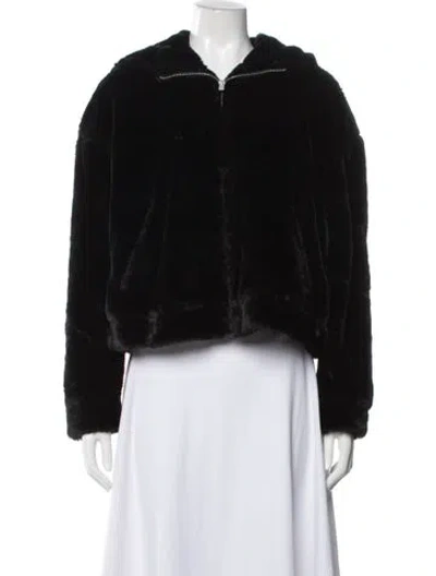 Pre-owned Ugg Faux Fur Jacket In Black