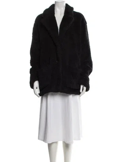 Pre-owned Ugg Faux Fur Jacket In Black