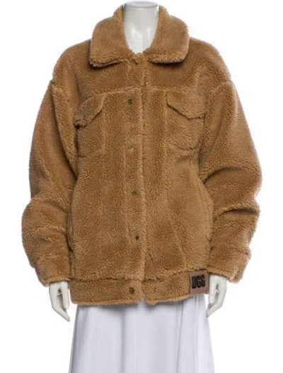 Pre-owned Ugg Faux Fur Jacket In Brown