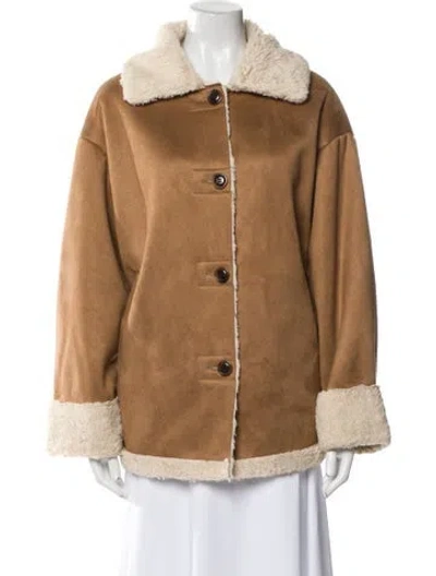 Pre-owned Ugg Faux Fur Jacket In Brown
