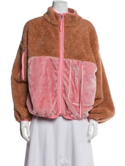 Pre-owned Ugg Faux Fur Jacket In Brown