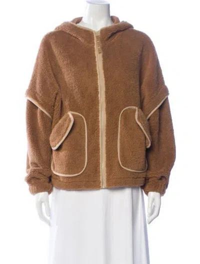 Pre-owned Ugg Faux Fur Jacket In Brown