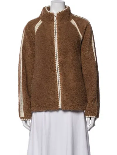 Pre-owned Ugg Faux Fur Jacket In Brown