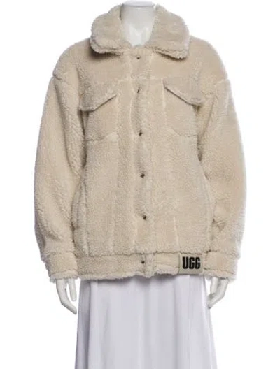 Pre-owned Ugg Faux Fur Jacket In Neutral