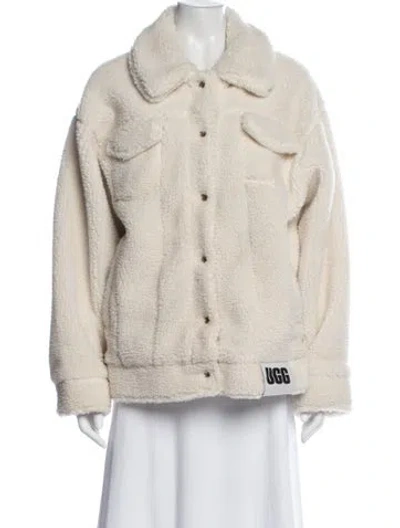 Pre-owned Ugg Faux Fur Jacket In Neutral