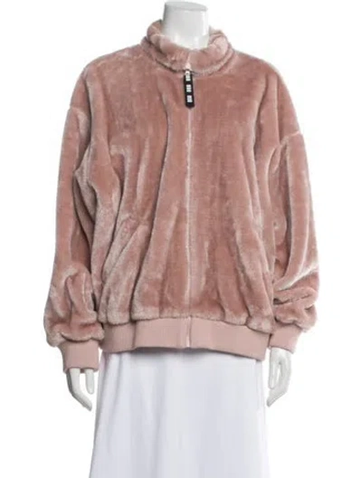 Pre-owned Ugg Faux Fur Jacket In Pink