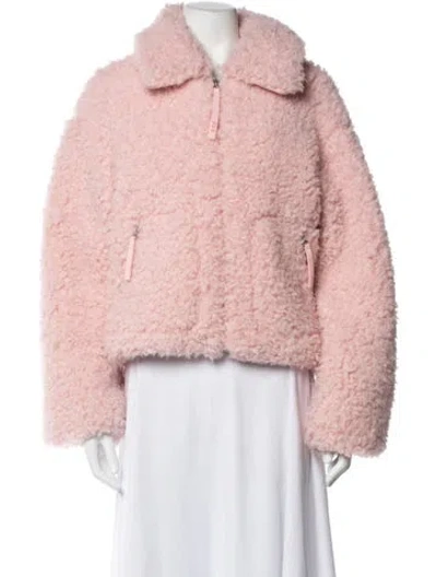 Pre-owned Ugg Faux Fur Jacket In Pink