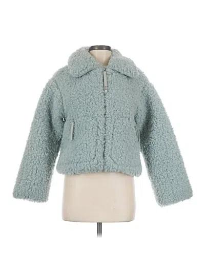 Pre-owned Ugg Faux Fur Jacket In Teal