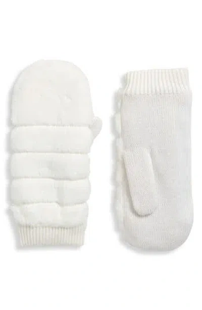 Ugg ® Faux Fur Mittens In White