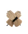 Ugg Faux-fur Trim Gloves In Neutral