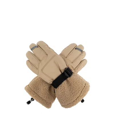 UGG FAUX-FUR TRIM GLOVES