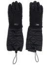 Ugg Faux-fur Trim Gloves In Schwarz