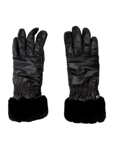 Pre-owned Ugg Faux Fur Winter Gloves W/tags In Black