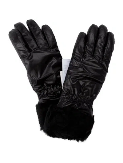 Pre-owned Ugg Faux Fur Winter Gloves W/tags In Black
