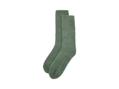 Ugg Fincher Ultra Cozy Crew Men's Crew Cut Socks Shoes Green Stone, Cotton