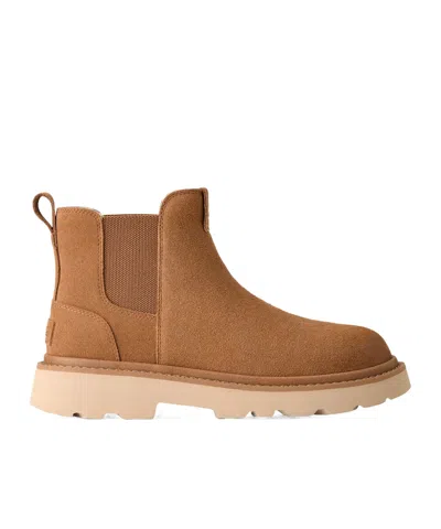 Ugg Flat Ankle Boots In Brown