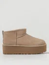 Ugg Flat Ankle Boots  Woman Color Beige