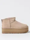 Ugg Flat Ankle Boots  Woman Color Beige
