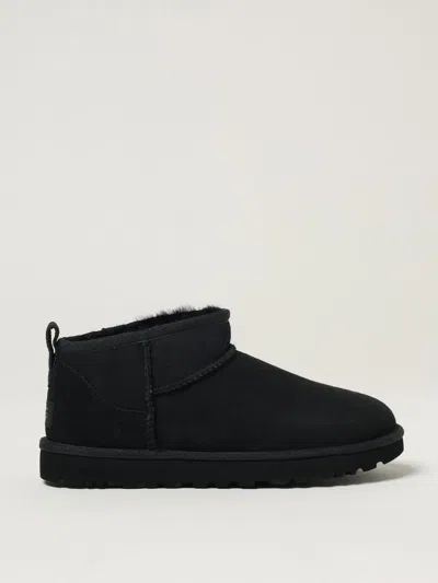 Ugg Flat Ankle Boots  Woman Color Black