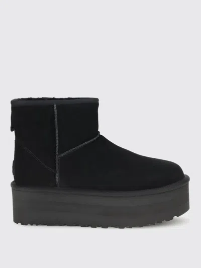 Ugg Flat Ankle Boots  Woman Color Black
