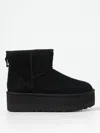 Ugg 'classic Mini Platform' Black Ankle Boots With Platform In Schwarz