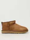 Ugg Camel Suede Classic Ultra Mini Ankle Boots In Brown