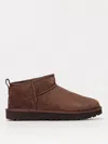 Ugg Classic Ultra Mini Womens Suede Ankle Bootie Slippers In Brown