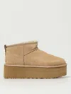 Ugg Flat Ankle Boots  Woman Color Sand